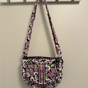 Vera Bradley Shoulder Bag, Wristlet, and ID wallet in Plum Petals